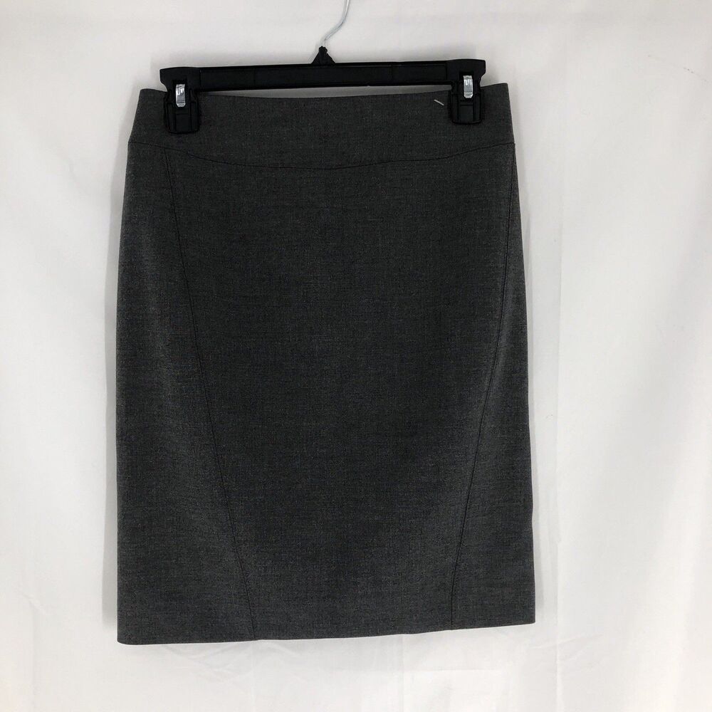 Ann Taylor LOFT Women's Size 2P Petite Pencil Skirt Charcoal Gray Lined
